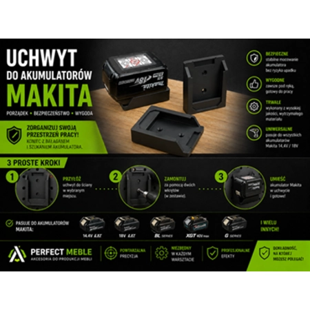 Uchwyt na Ścianę do akumulatora Makita